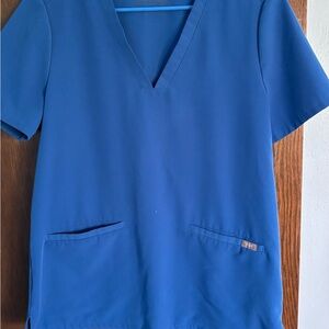 Figs Technical Collection Blue Scrub Top